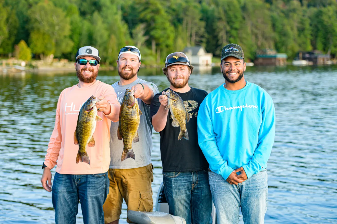 Fishing in Saranac Lake.