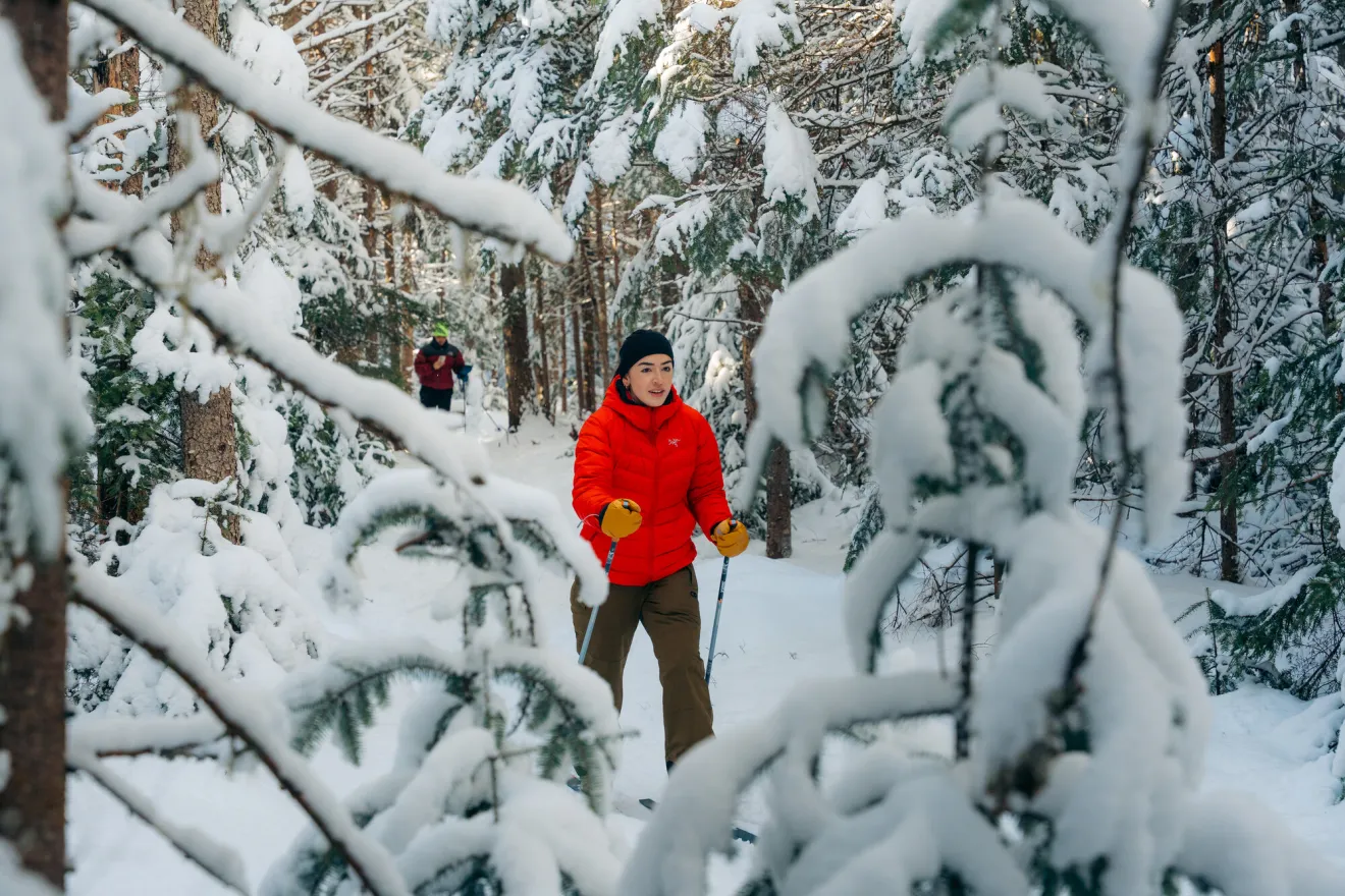 Cross-country skiing in Saranac Lake.
