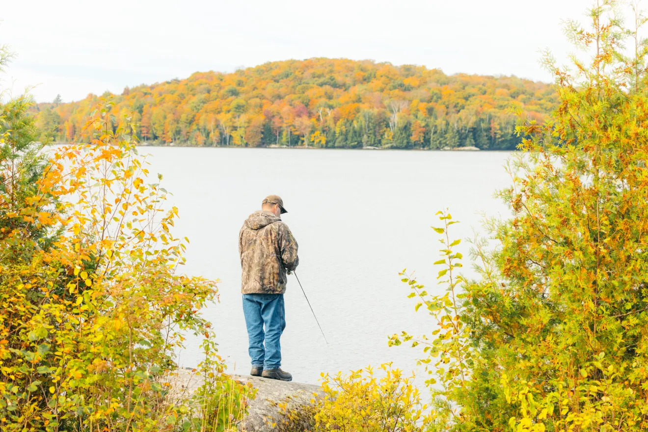 Fishing in the fall.