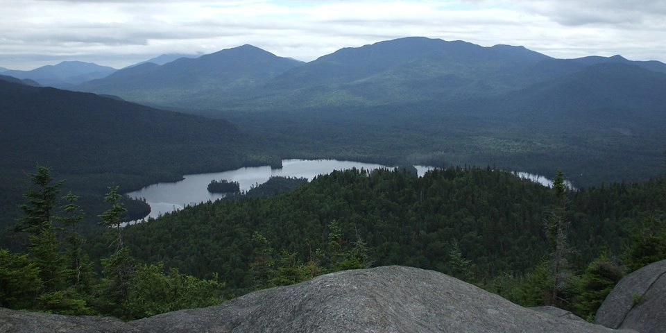 View from the summit of Ampersand Mountain