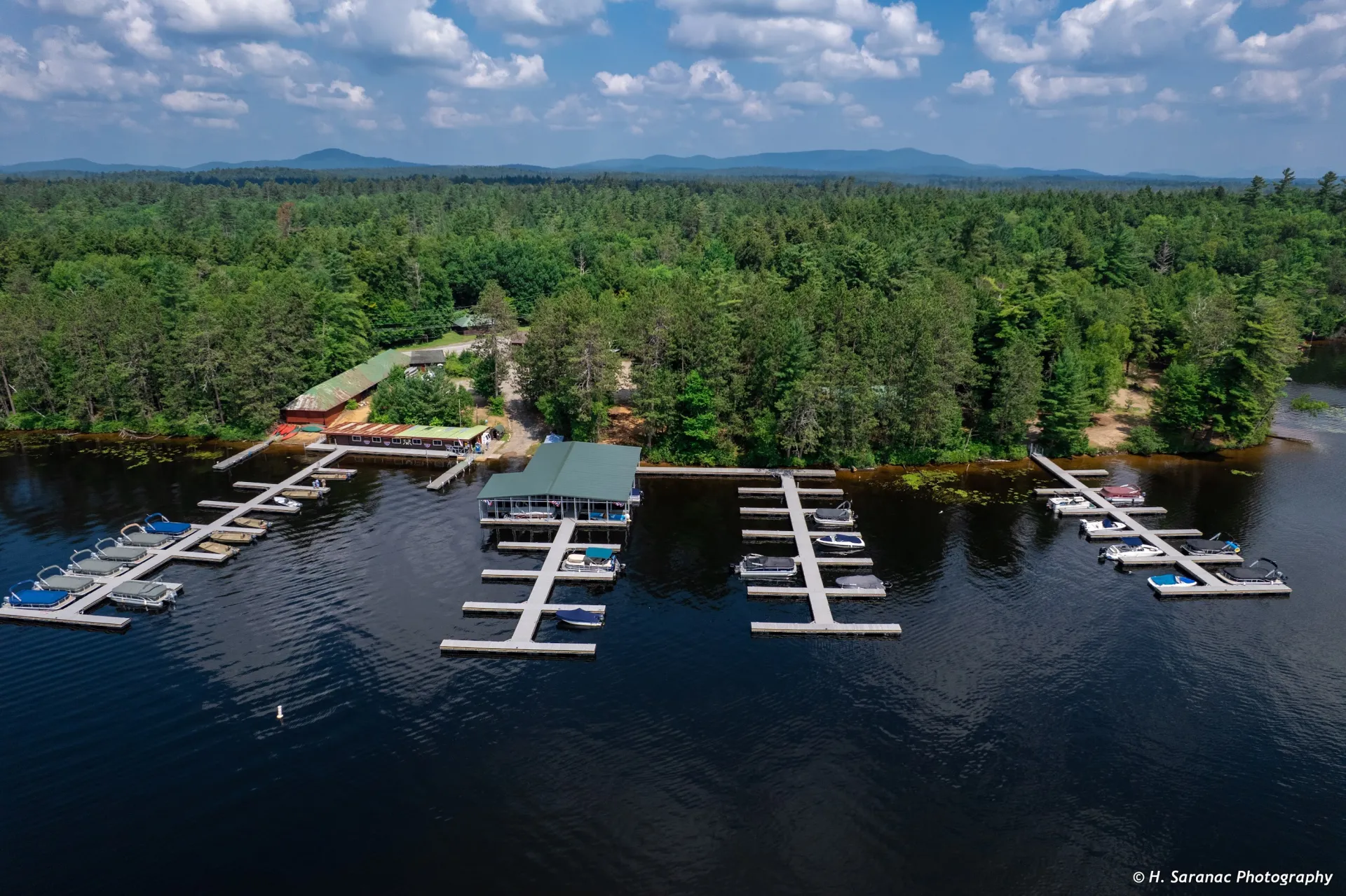 drone picture of upper SL marina 