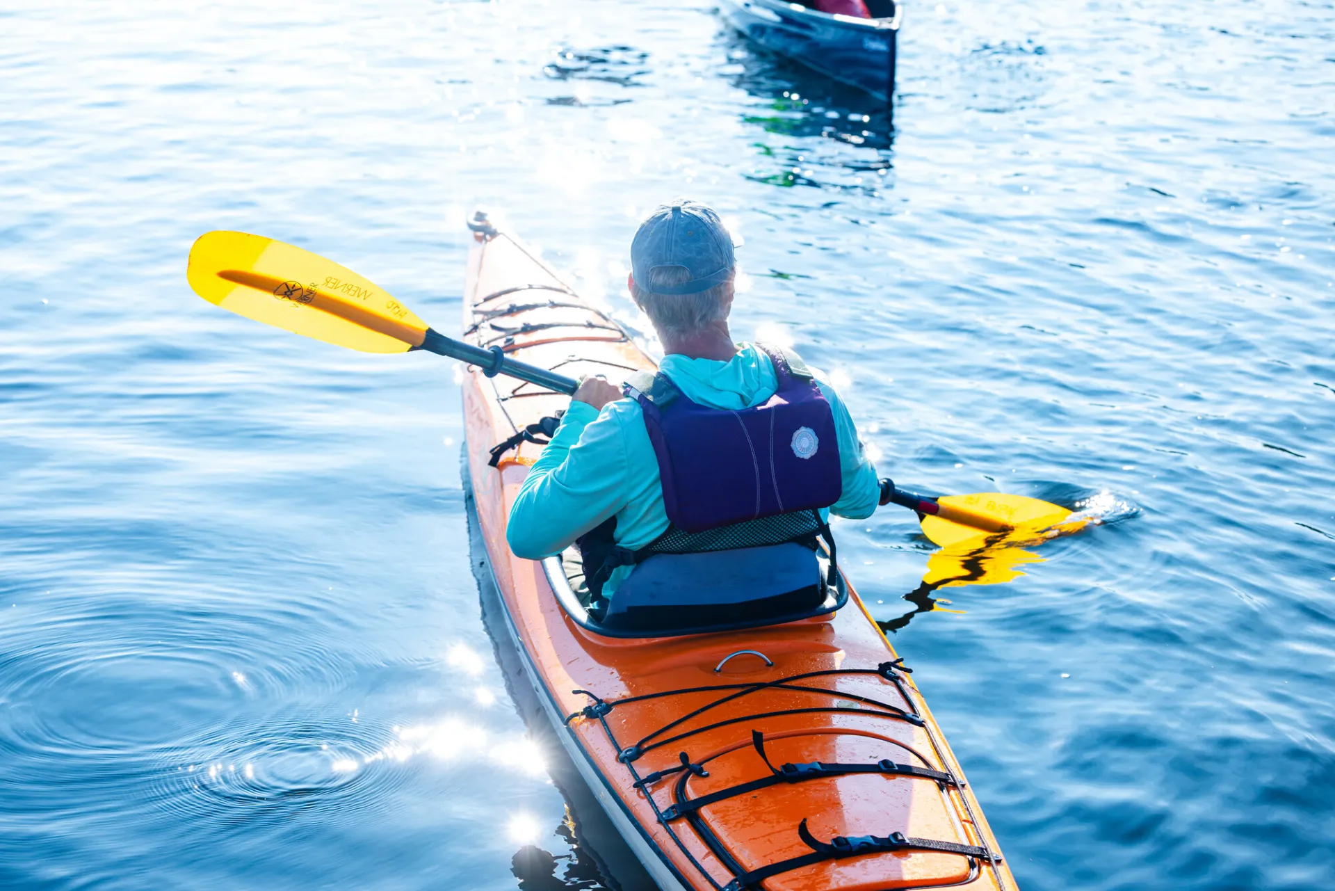Kayaking in Saranac Lake.