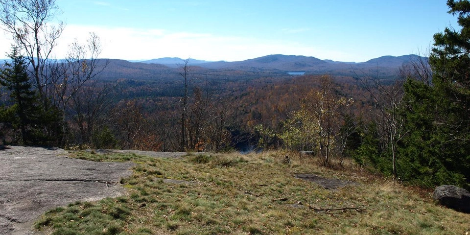 Hazy view from the top of a mountain