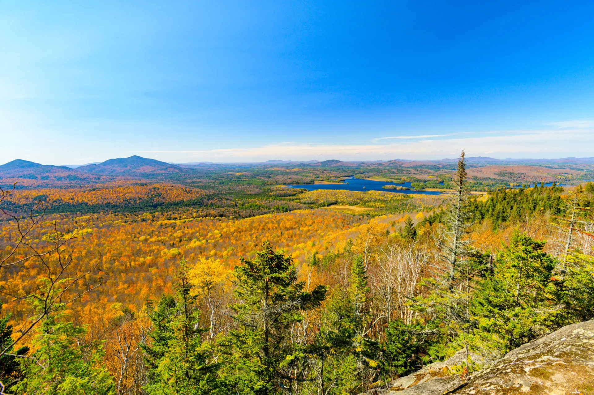 Fall foliage in Saranac Lake.
