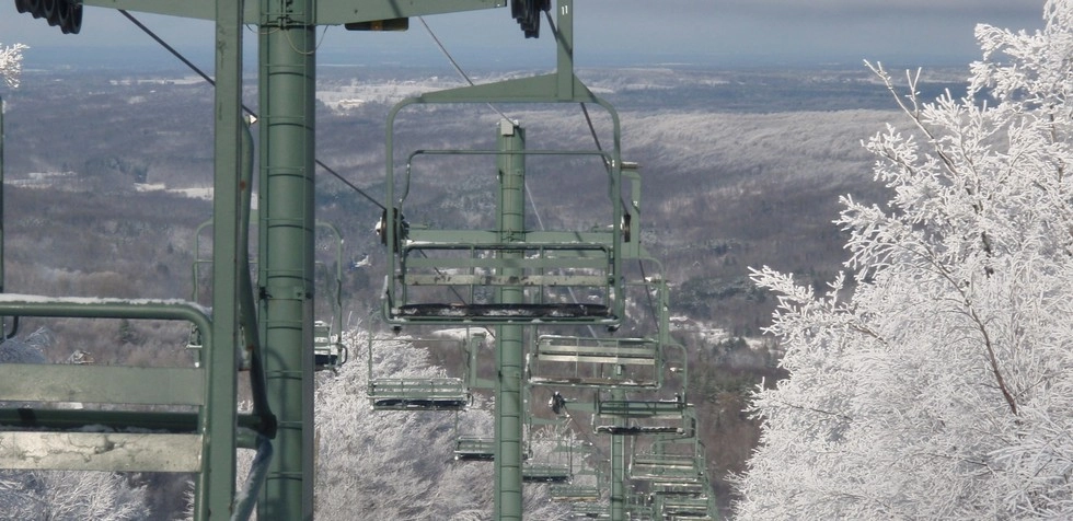 Ski lifts at Titus Mountain.