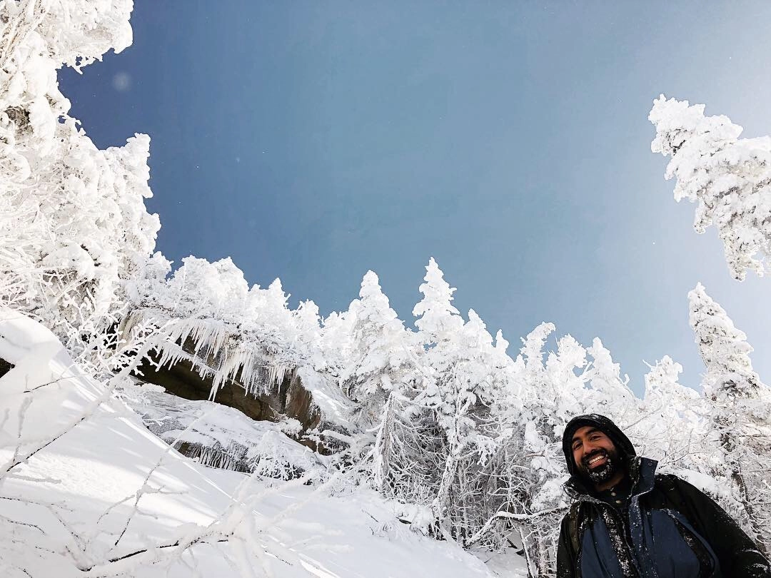 A fine day for a snowshoe to the summit.