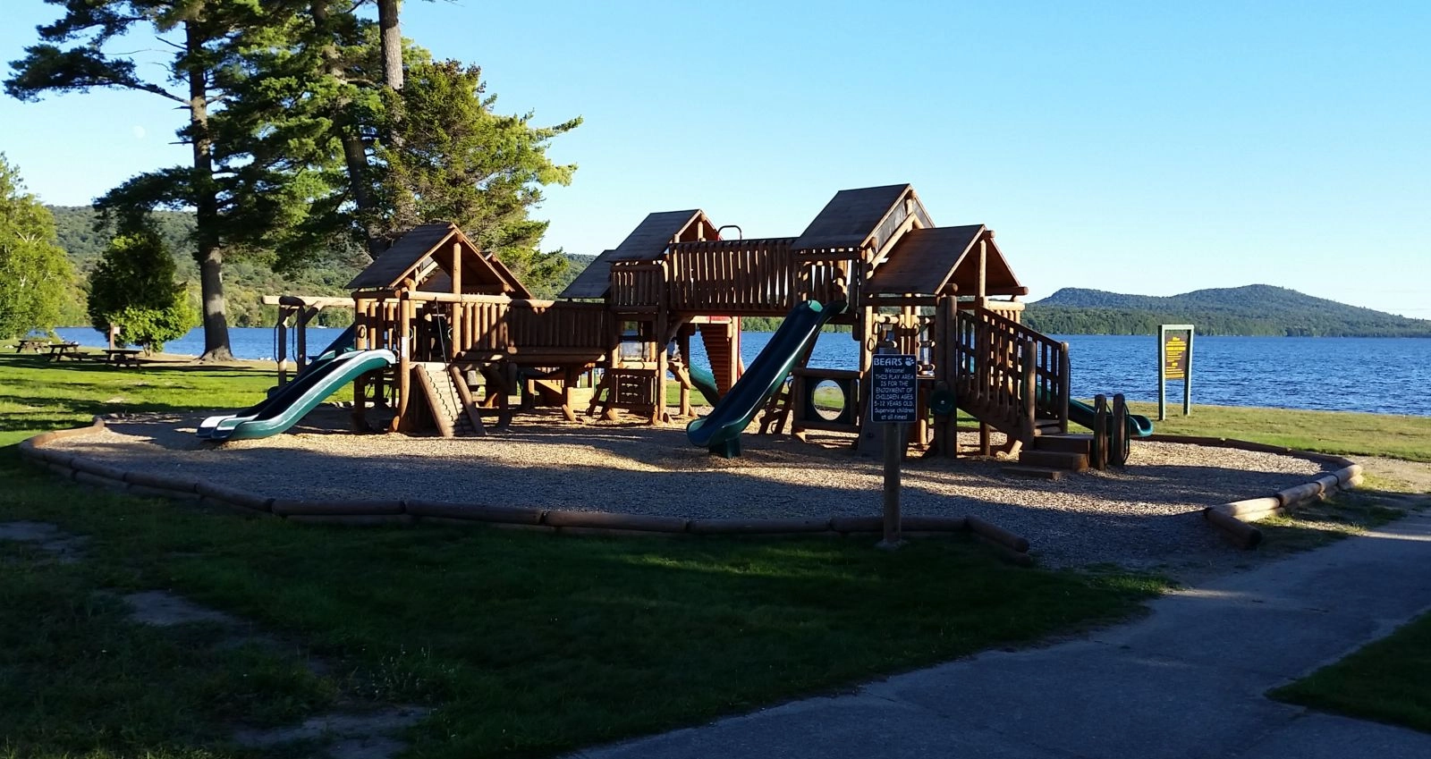 A playground at a campground