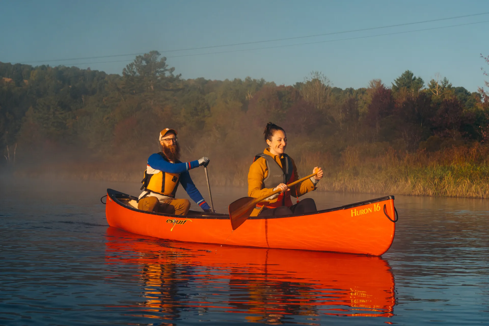 Paddling in Saranac Lake.