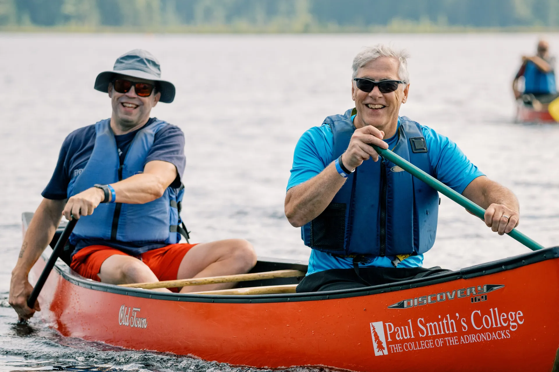 Paddling in Saranac Lake.