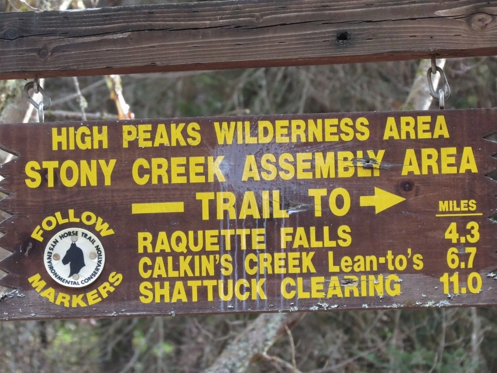 A sign for Stony Creek Assembly Area