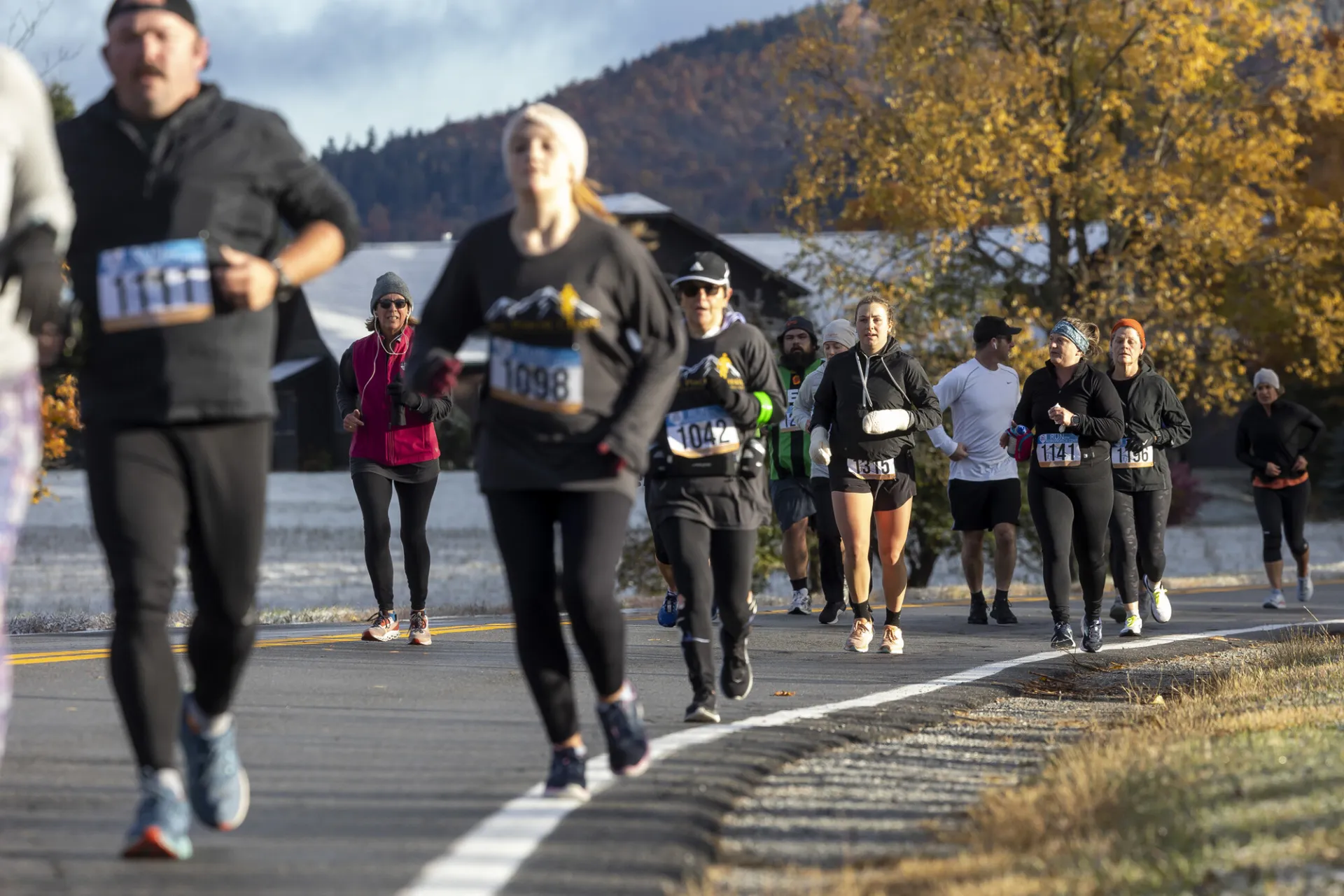 Runners running on the road.