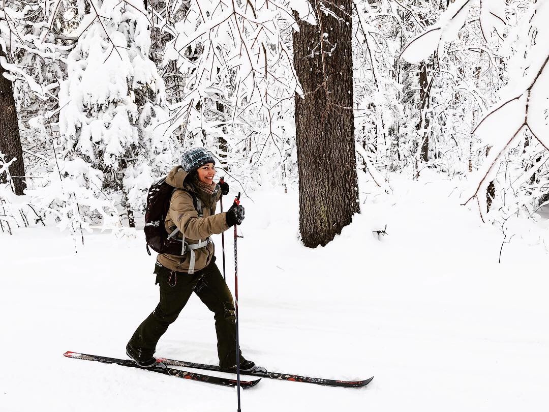 The beginning of the trail is a lovely ski.