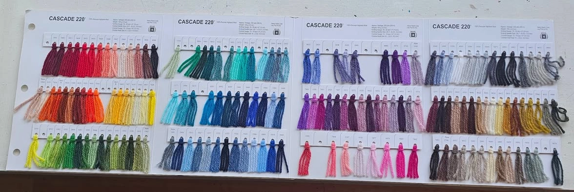 Swatches of thread and colors