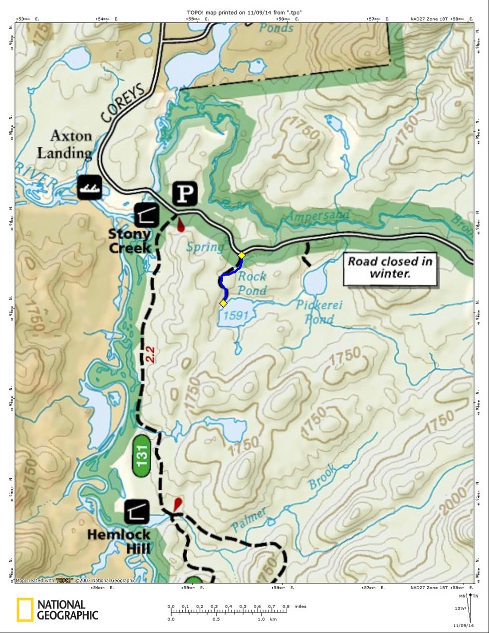 Map of Rock Pond