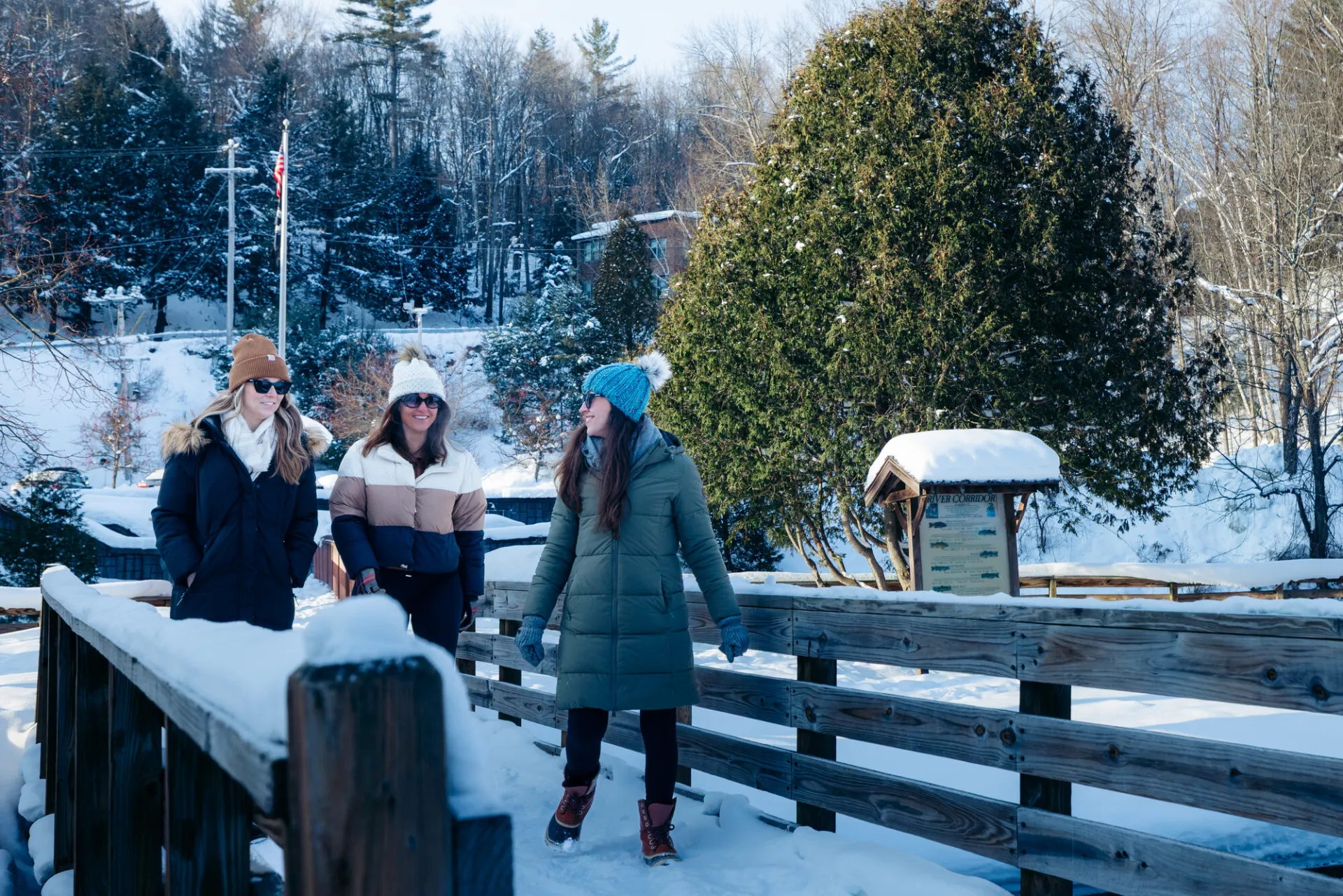 A Saranac Lake park in the winter.