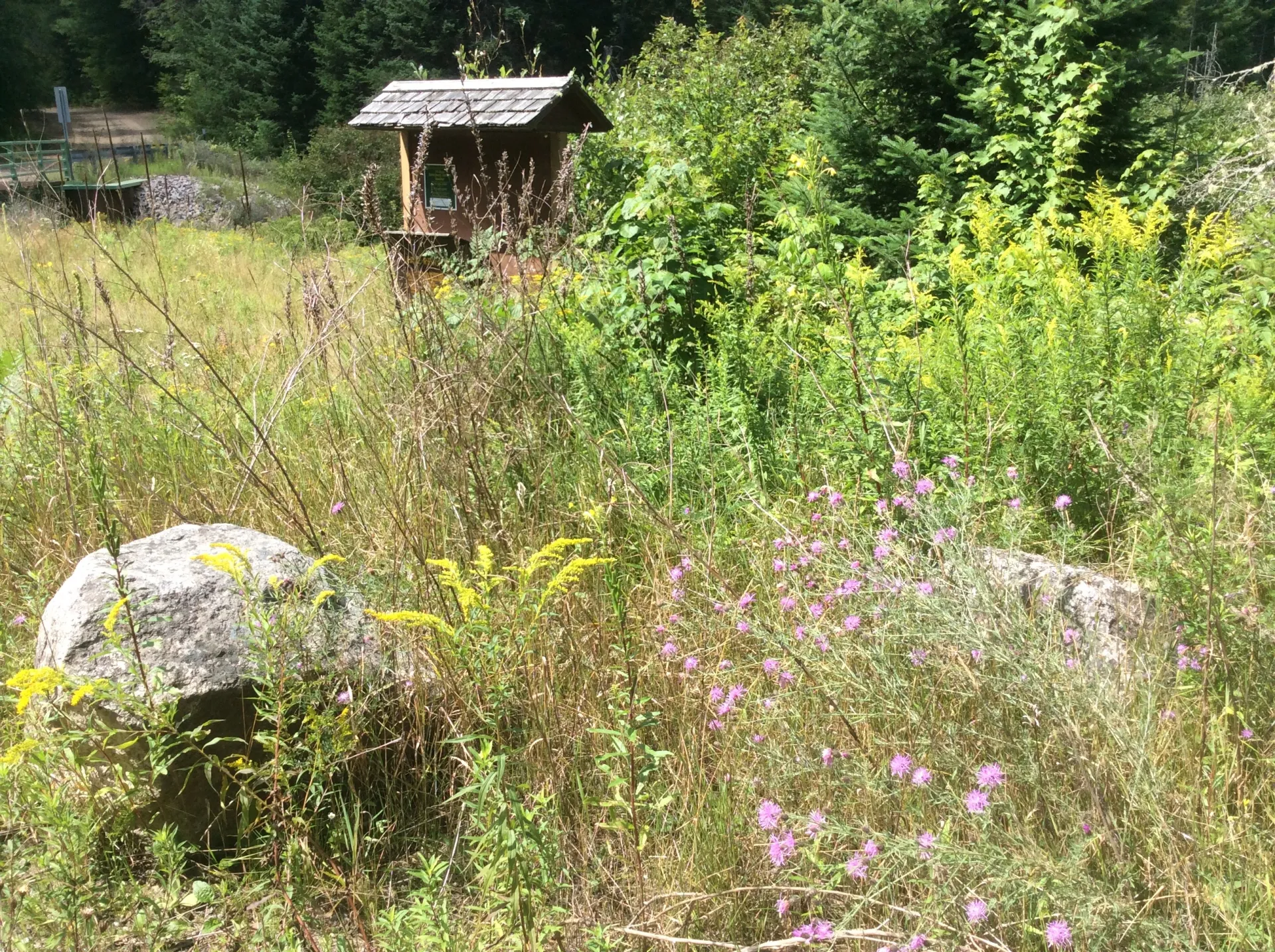 The trailhead for Quebec Brook.