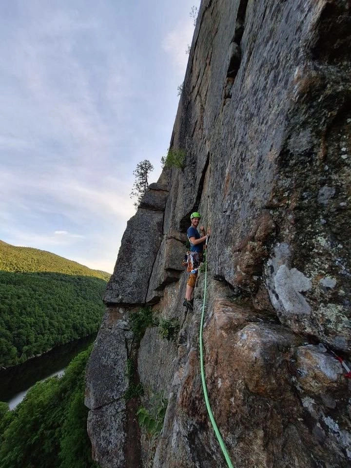Climbing rock faces
