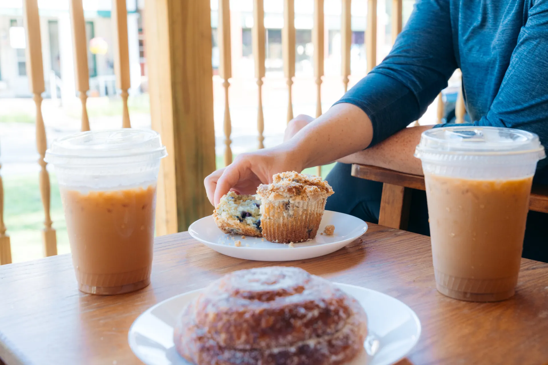A coffee shop in Saranac Lake.