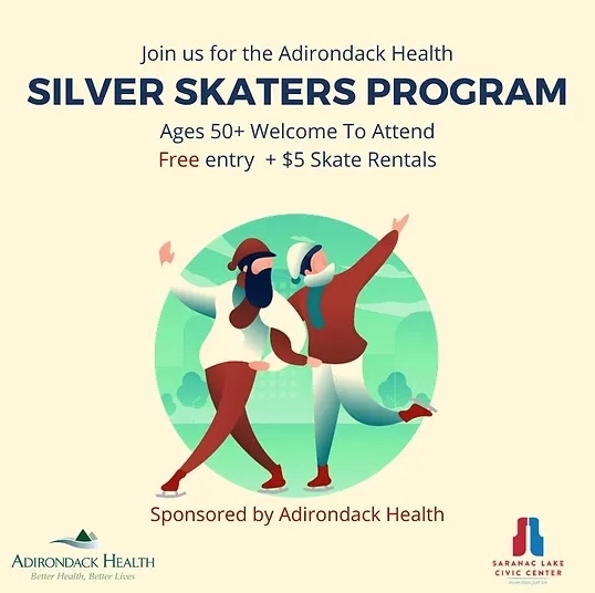 Poster for Silver Skaters - 50 and up skaters only.