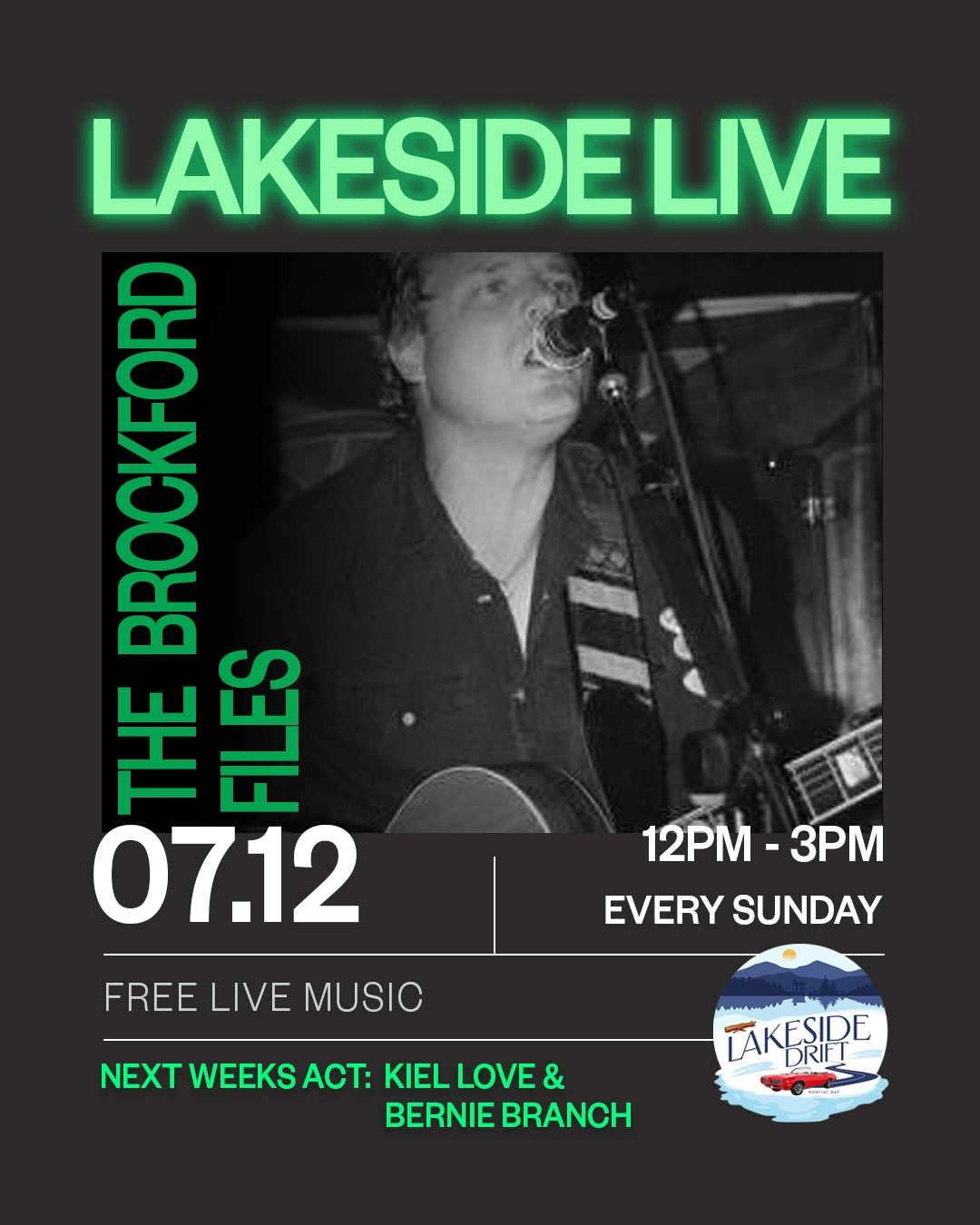 Lakeside Live at Lakeside Drift featuring The Brockford Files