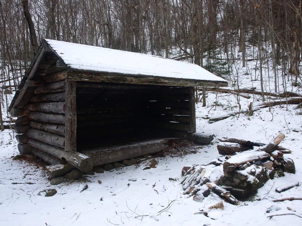 This popular lean-to is a fine break spot to tackle the summit from.