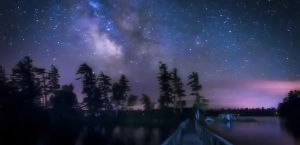 The milky way in the night sky