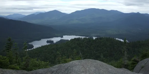 View from the summit of Ampersand Mountain