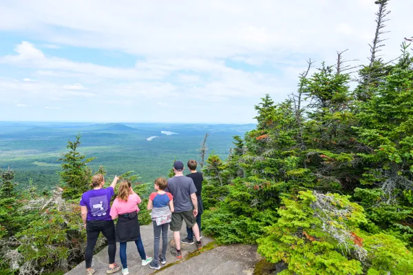 Debar Mountain is a hike near a popular lake and campground.
