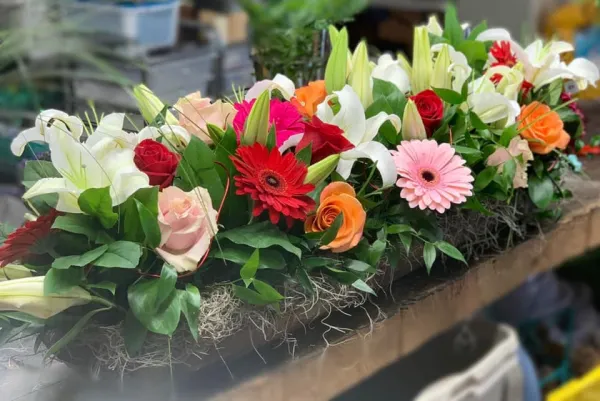 A floral arrangement.