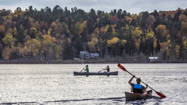 Ampersand Bay sees the beginning of a famouse canoe race.