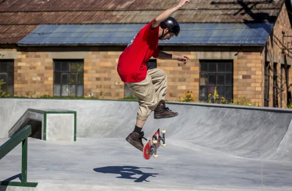 Male skater shows off 