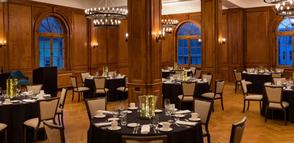 Hotel Saranac's grand ballroom meeting room