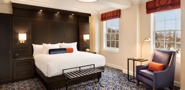 View of a King deluxe room at Hotel Saranac