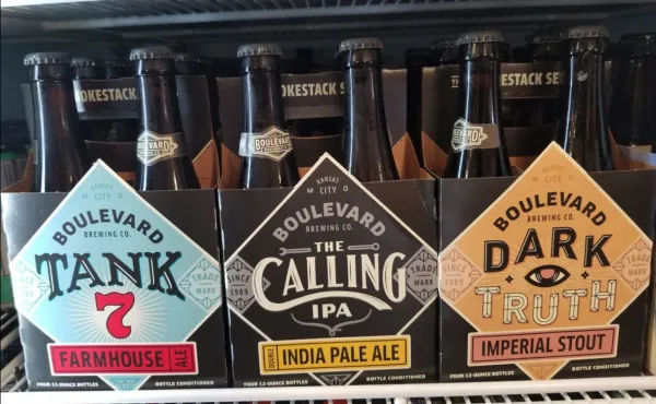 Options of beer in bottles