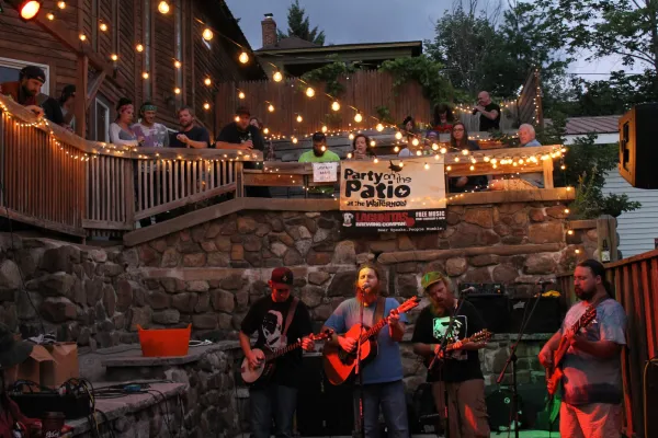 A band on the patio