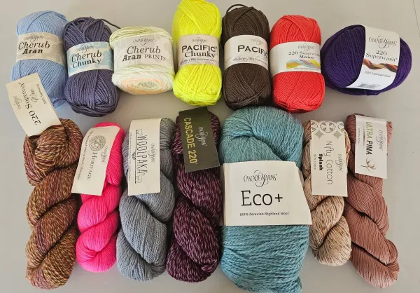 A sample of yarn offerings