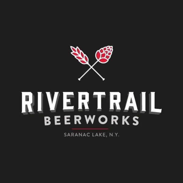 Logo for Rivertrail Beerworks on a black background