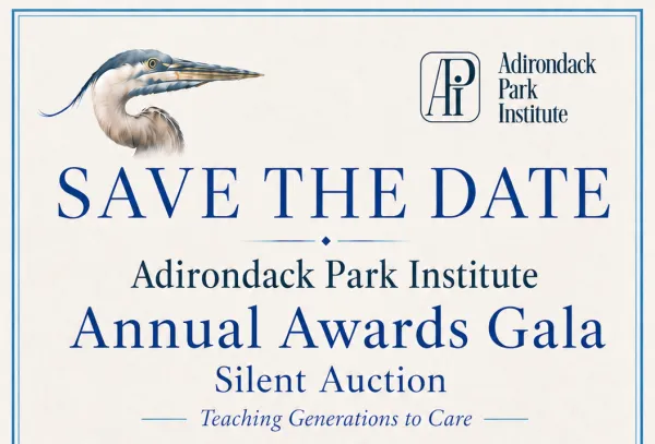 A save the date for the Adirondack Park Institute Annual Award Gala