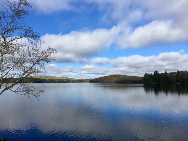 Lake Colby is popular all summer, with paddling, fishing, and swimming at the beach.