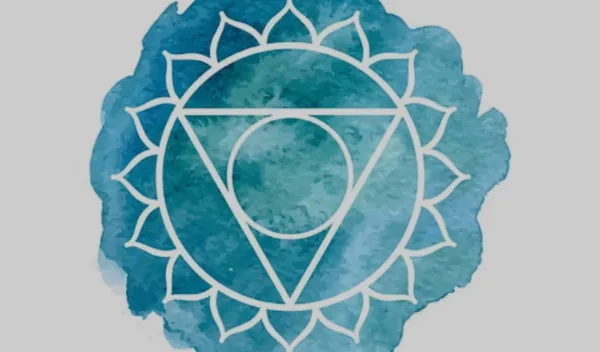 Blue watercolor mendala