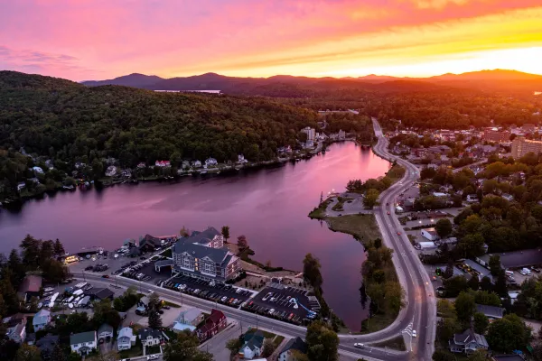 sunset drone