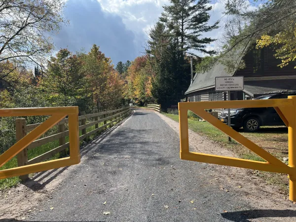 The gates for the rail trail.