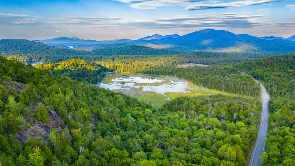 View from summit of Panther Mountain with Route 3 (Tupper-Saranac Highway)
