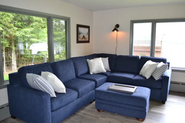 A big blue conner couch
