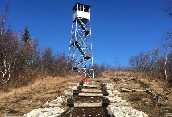 The firetower on top of Azure Mountain