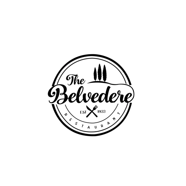 The black and white logo for the Belvedere