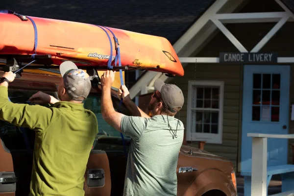 The Little Clear boat launch is a gateway to the St. Regis Wilderness Canoe Area.
