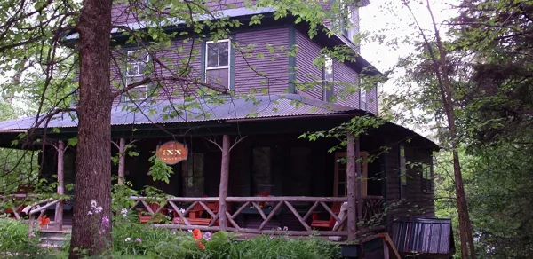 The covered front porch