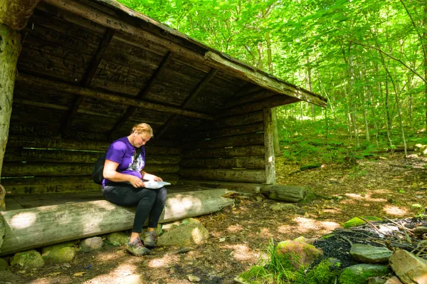 Debar Mountain has a lean-to for camping.