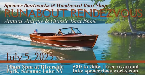 photo of a wooden power boat